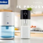 Purificador Electrolux em um ambiente de cozinha, refletindo a importância da água purificada na saúde familiar.