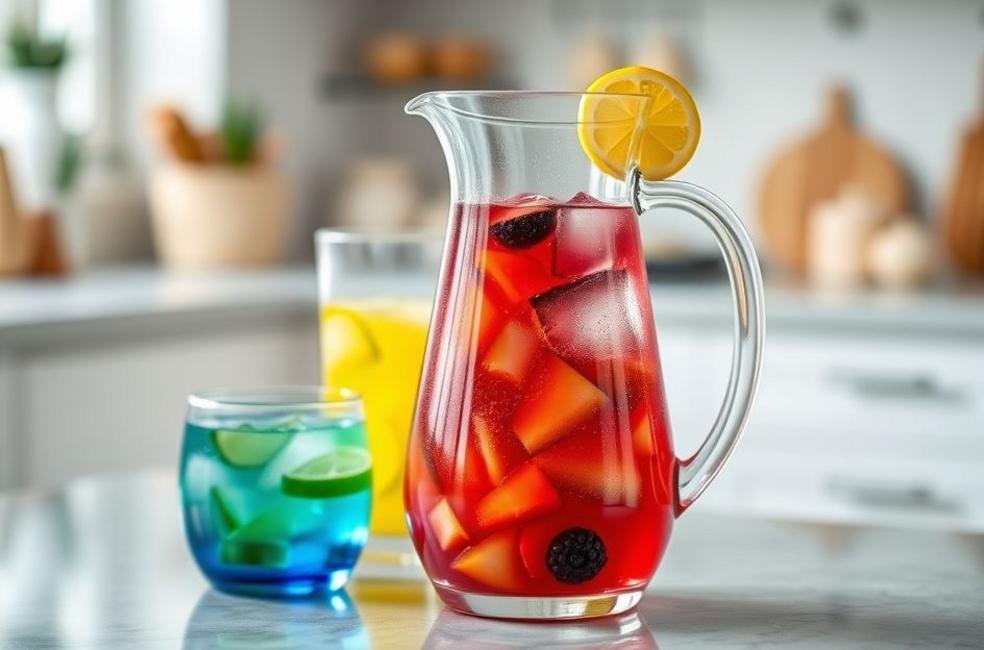 Utensílio de cozinha elegante, jarra de vidro.