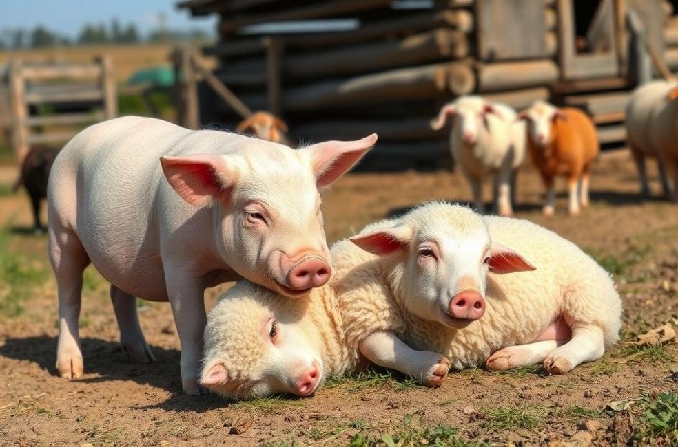 O Porquinho Atento e a Ovelha Desajeitada